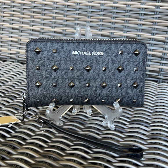 Michael Kors Jet Set Travel Large Flat Multifunctional Phone Case-Wristlet-Walle - Picture 2 of 16